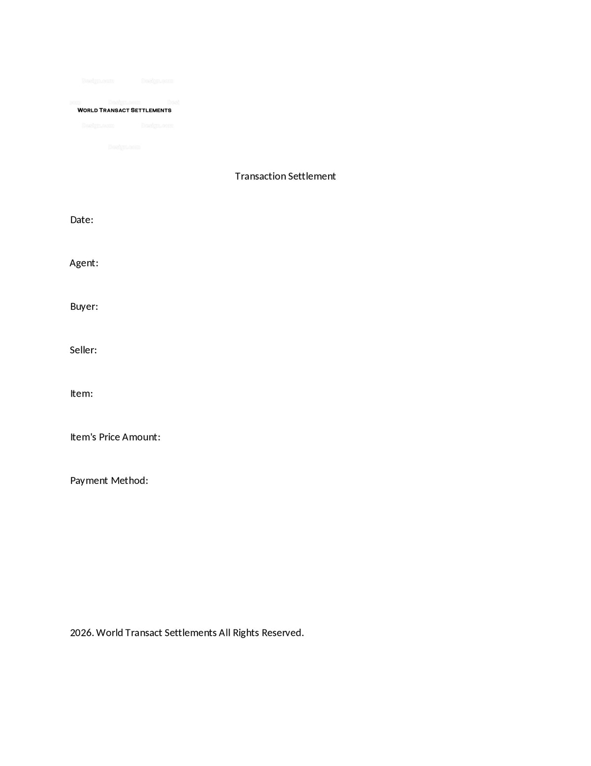Transaction Settlement